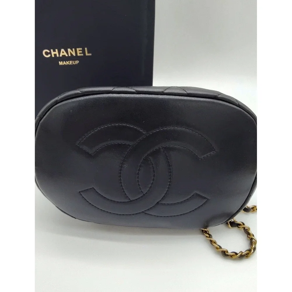 Chanel Black Quilted Makeup Bucket/Pouch (GWP)